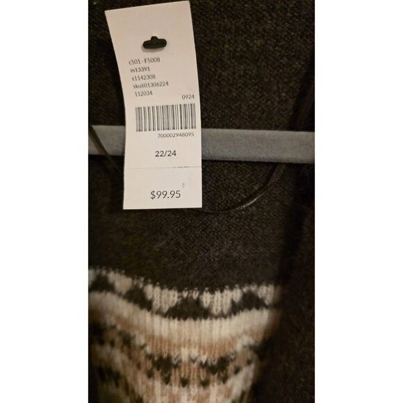 Lane Bryant Cardigan Sweater Womens Plus Size 24 Open Long NWT Cabin Cottage - Picture 3 of 8